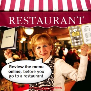 Review restaurant menus online