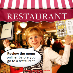 Tip # 1—Review the menu online ahead of time.